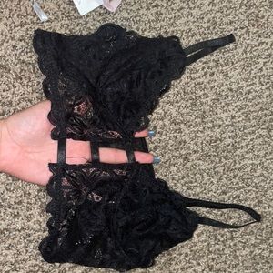 black bralette